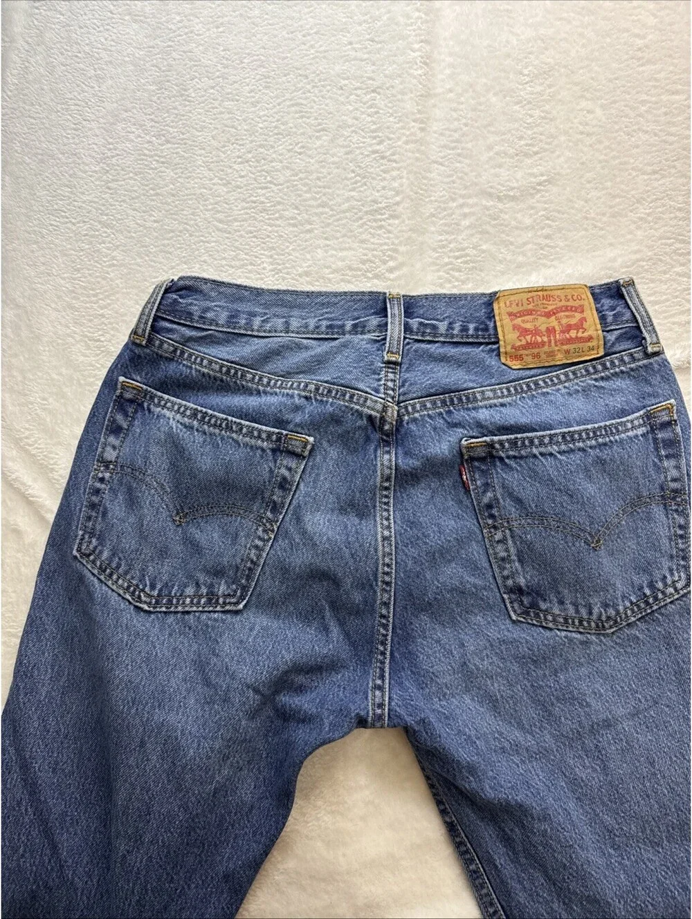 Levi's Premium Men's 555 Relaxed Straight Leg 32x34 Jeans (3487)